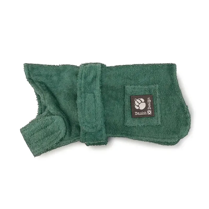 Danish Designs 50cm/20in. Dog Towelling Robe in Green