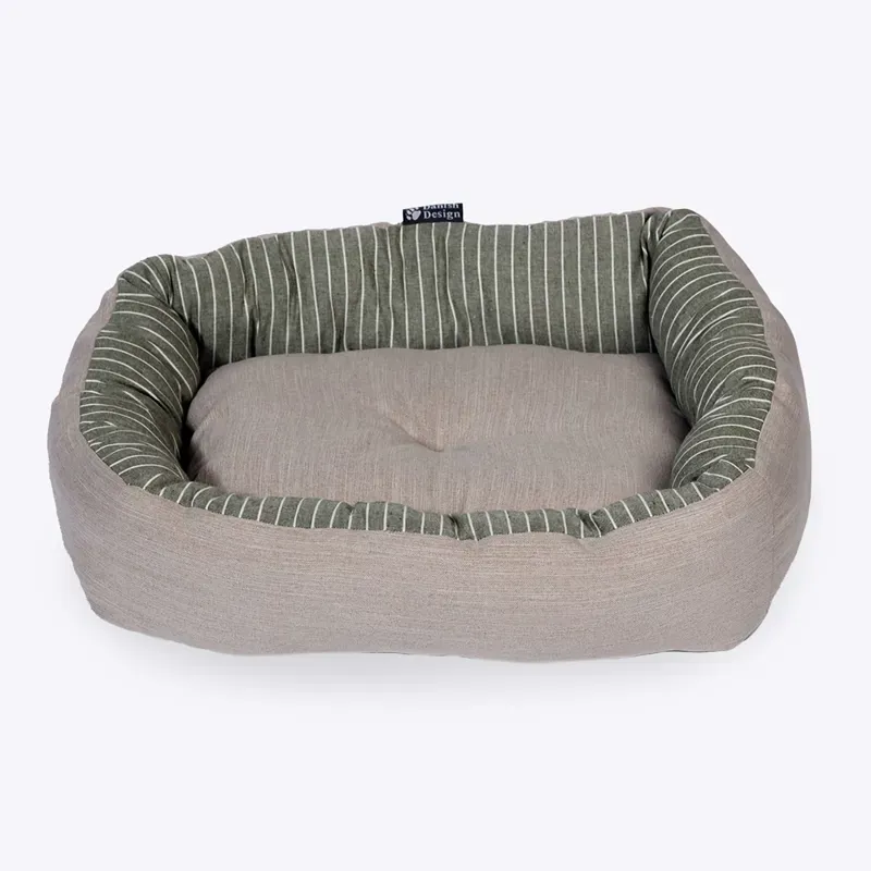 Danish Design Medium Rustic Stripes Snuggle Bed in Sage