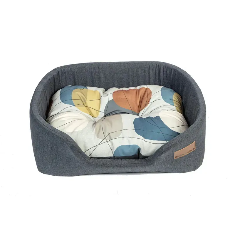 Danish Design Small Colour Block Deluxe Slumber Bed in Grey/Multi-1