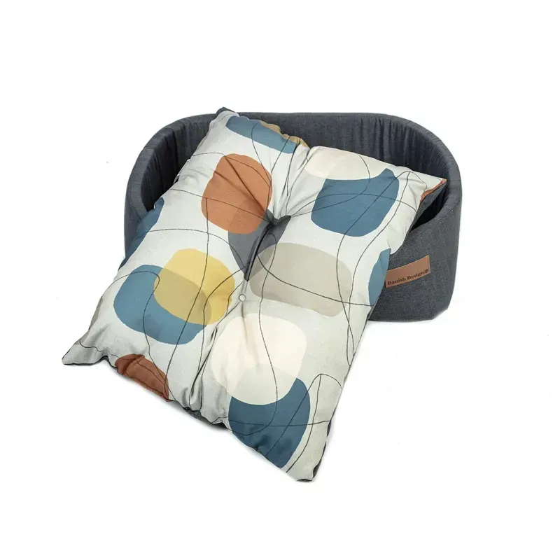 Danish Design Medium Colour Block Deluxe Slumber Bed in Grey/Multi-1