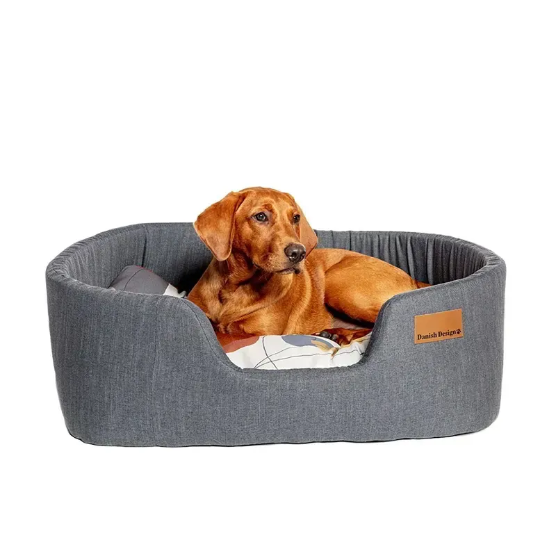 Danish Design Large Colour Block Deluxe Slumber Bed in Grey/Multi-1
