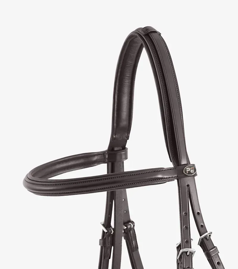 Premier Equine Delizioso Snaffle Bridle in Brown-5