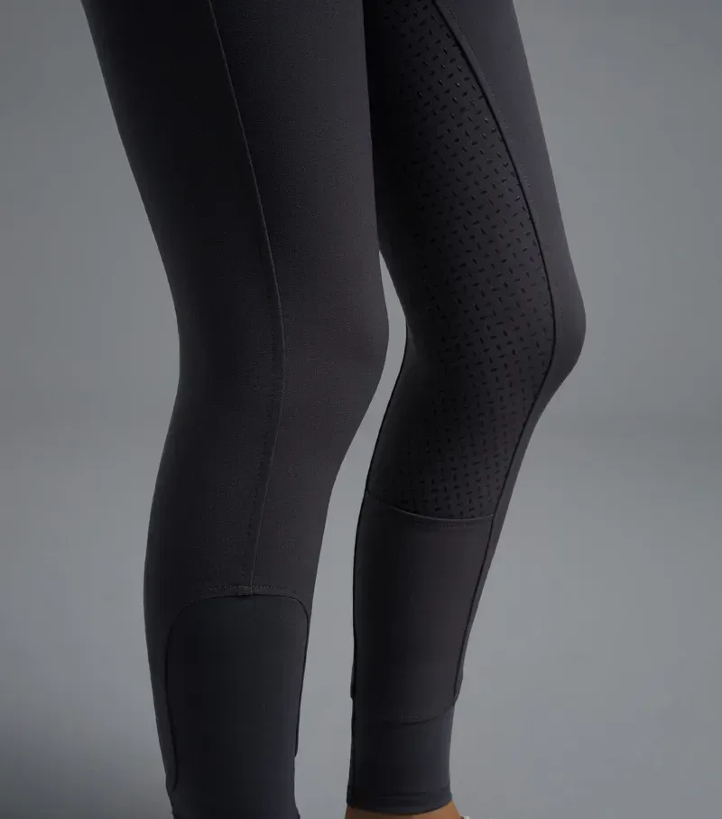 Premier Equine Ladies Delta Full Seat Gel Riding Breeches in Anthracite-4