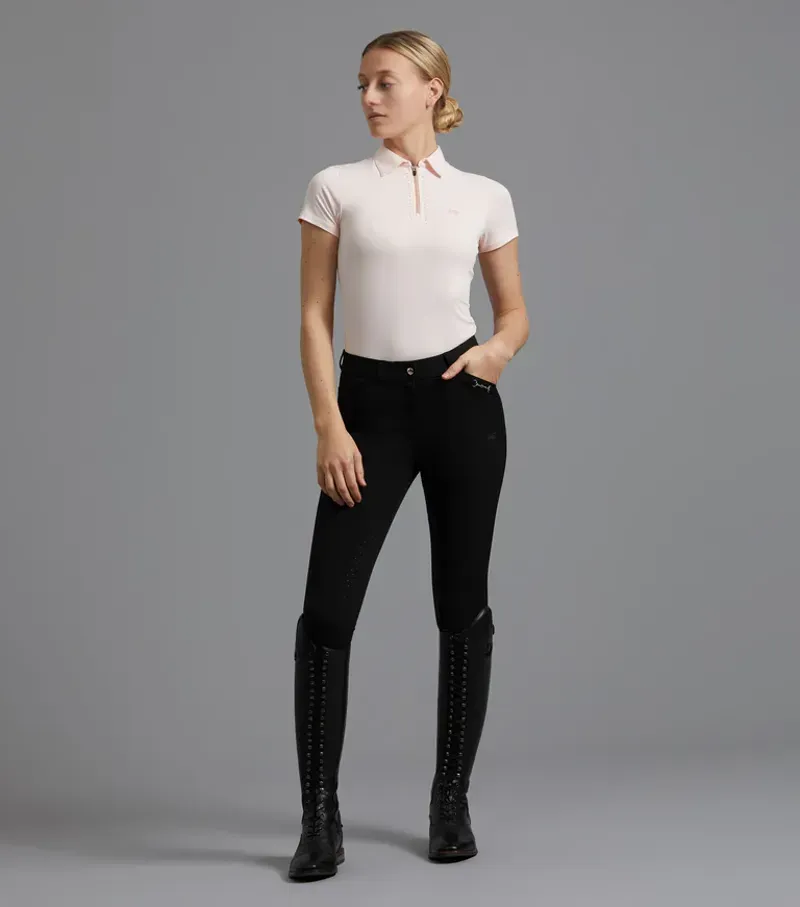 Premier Equine Ladies Delta Full Seat Gel Riding Breeches in Black