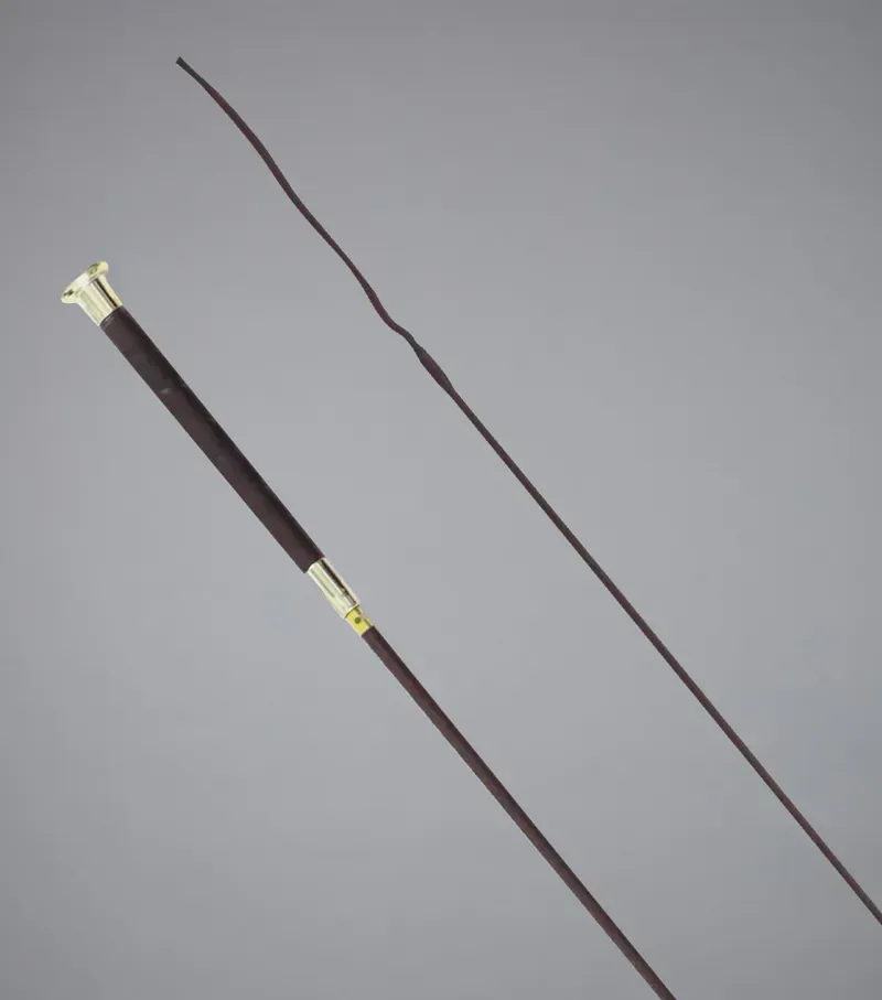 Premier Equine 110cms Deruta Dressage Whip in Brown-1