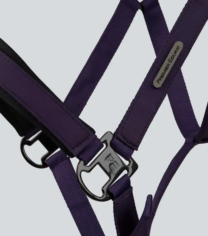 Premier Equine Duco Padded Head Collar With Lead Rope in Grape-4