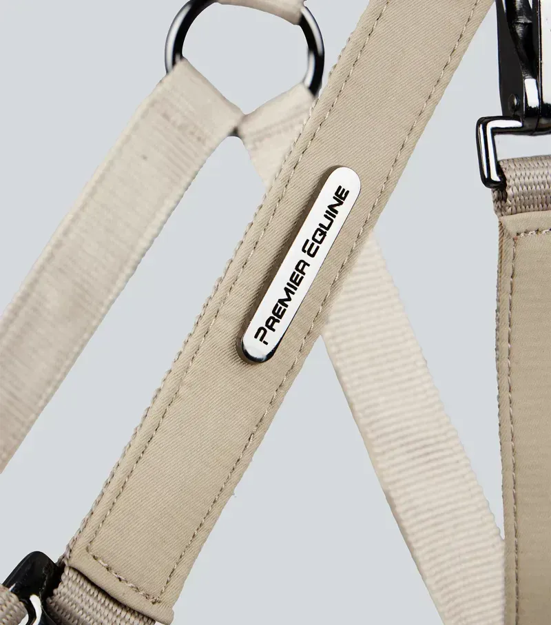 Premier Equine Duco Padded Head Collar With Lead Rope in Taupe-3