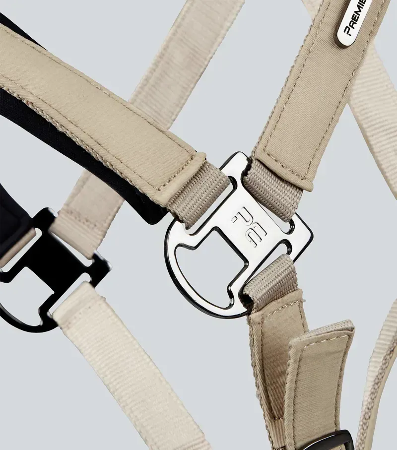 Premier Equine Duco Padded Head Collar With Lead Rope in Taupe-4