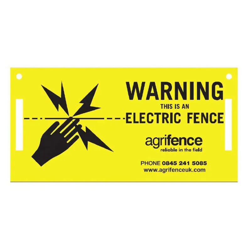 Agrifence H4873 Pack of 5 Warning Signs in Yellow