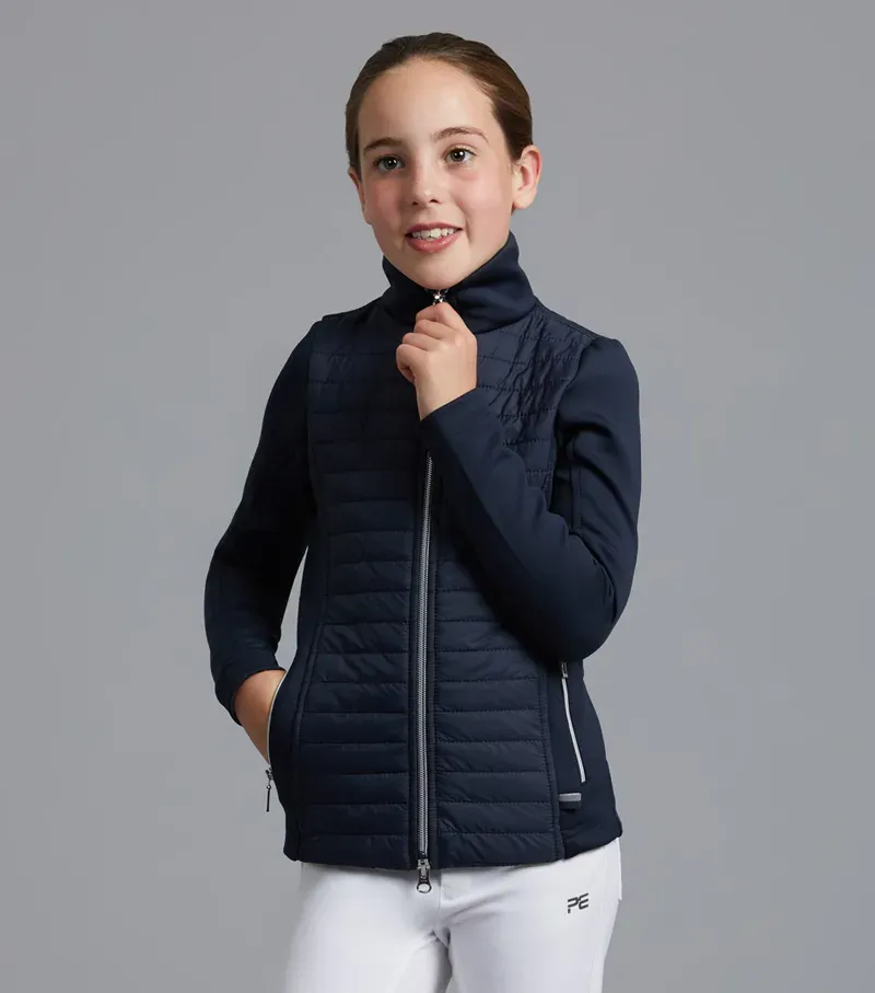 Premier Equine Mini Elena Girl's Hybrid Riding Jacket in Navy
