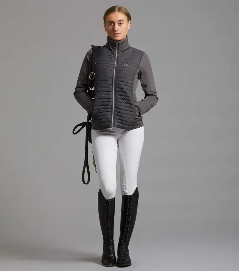 Premier Equine Ladies Elena Hybrid Technical Riding Jacket in Anthracite Grey-5