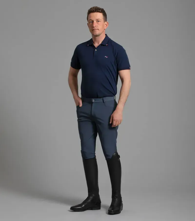 Premier Equine Emilio Gel Knee Competition Breeches in Navy