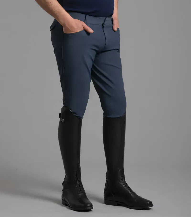 Premier Equine Emilio Gel Knee Competition Breeches in Navy-1