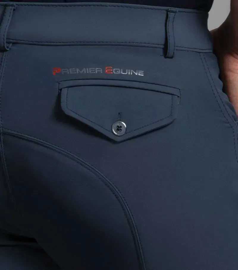 Premier Equine Emilio Gel Knee Competition Breeches in Navy-3