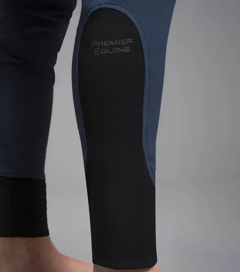 Premier Equine Emilio Gel Knee Competition Breeches in Navy-5