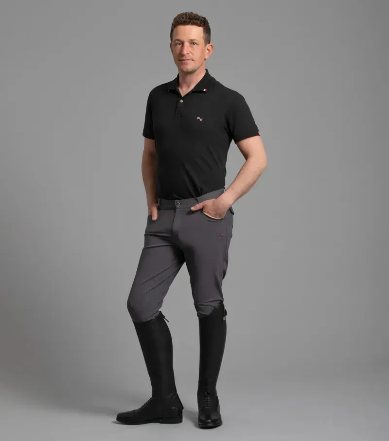 Premier Equine Emilio Gel Knee Competition Breeches in Anthracite