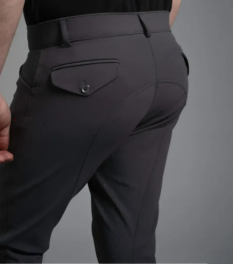 Premier Equine Emilio Gel Knee Competition Breeches in Anthracite-2