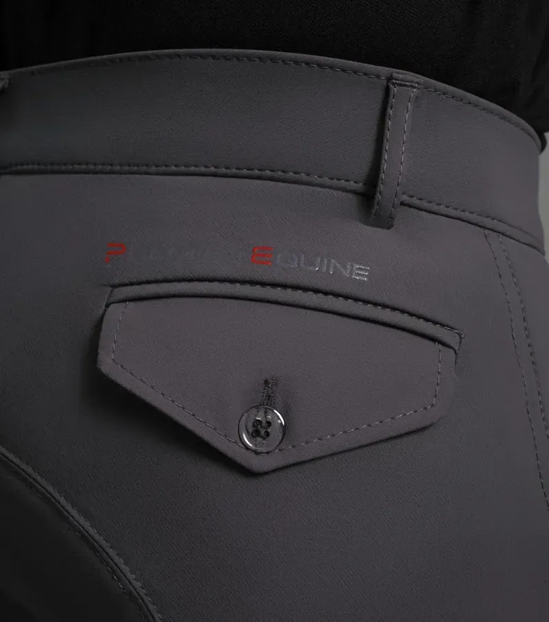 Premier Equine Emilio Gel Knee Competition Breeches in Anthracite-3