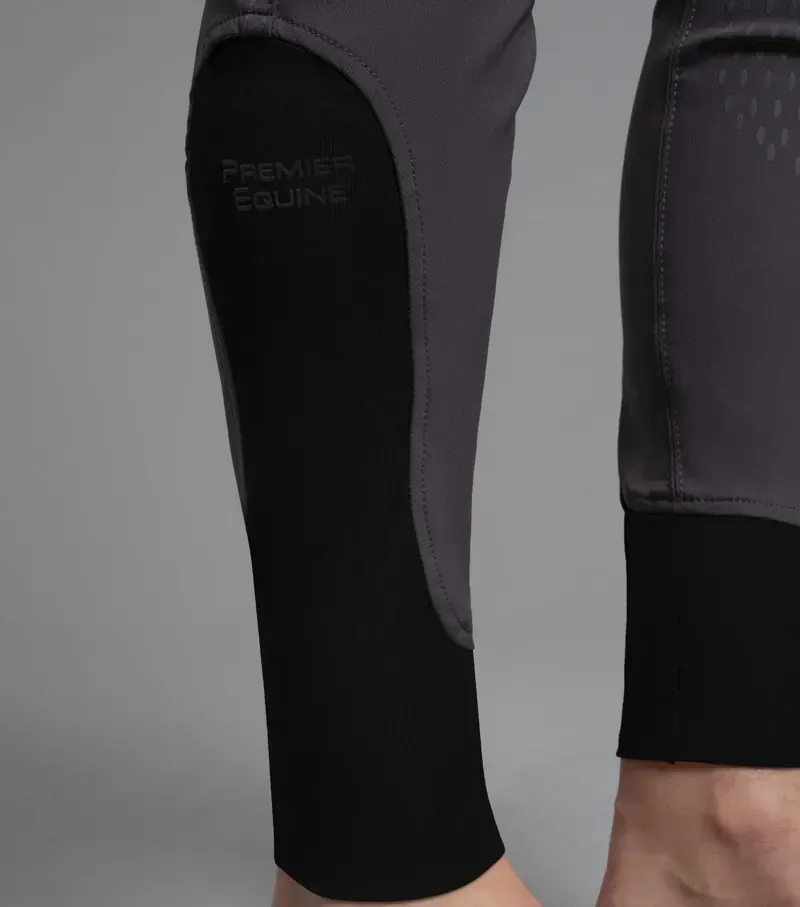 Premier Equine Emilio Gel Knee Competition Breeches in Anthracite-5