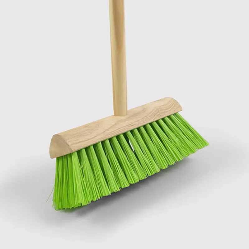 Hillbrush PVC 10.5in Yard Broom in Green