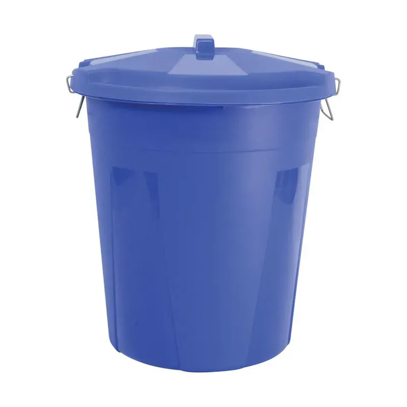 Lincoln Buckets and Plastics 50l Dustbin and Lid in Blue