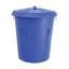Lincoln Buckets and Plastics 50l Dustbin and Lid in Blue