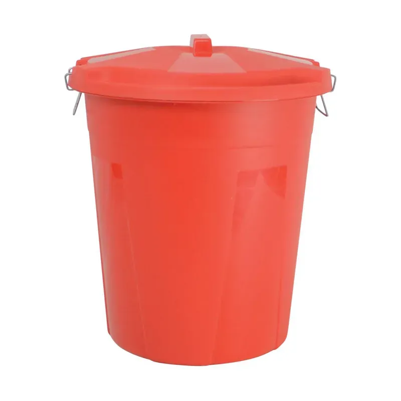 Lincoln Buckets and Plastics 50l Dustbin and Lid in Red