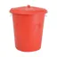 Lincoln Buckets and Plastics 50l Dustbin and Lid in Red