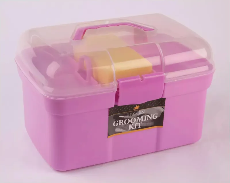 Lincoln Horse Care Accessories Grooming Kit in Pink