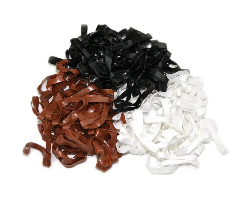Lincoln Horse Care Accessories Silicone Plaiting Bands in White