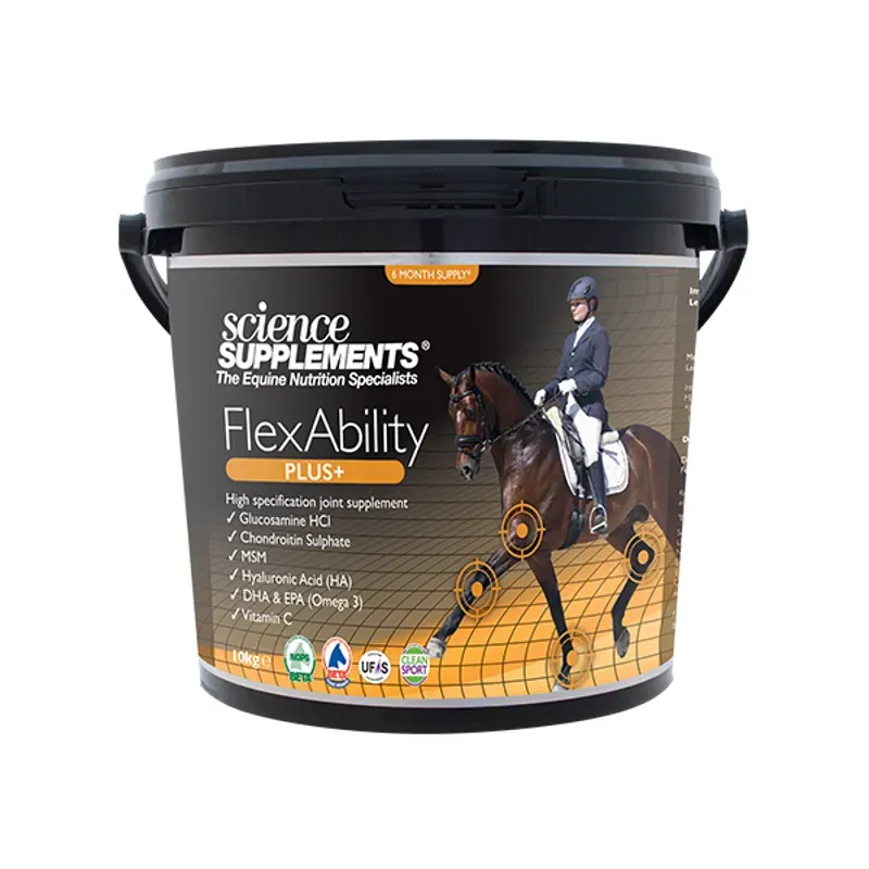 Science Supplements FlexAbility Plus+ 10kg Horse Supplement in Black