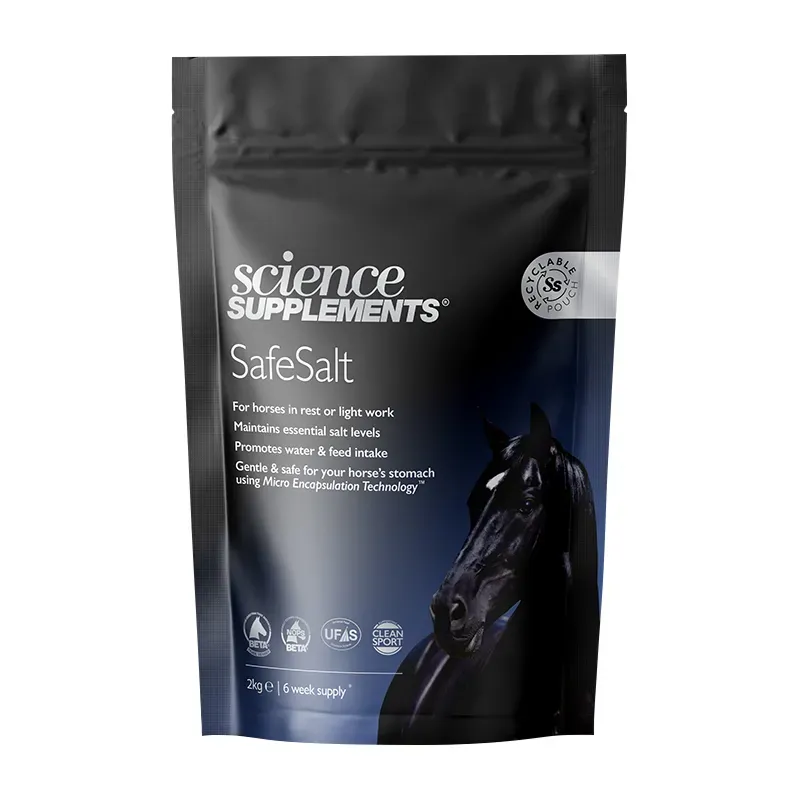 Science Supplements SafeSalt 2kg Horse Salt Supplement in Black