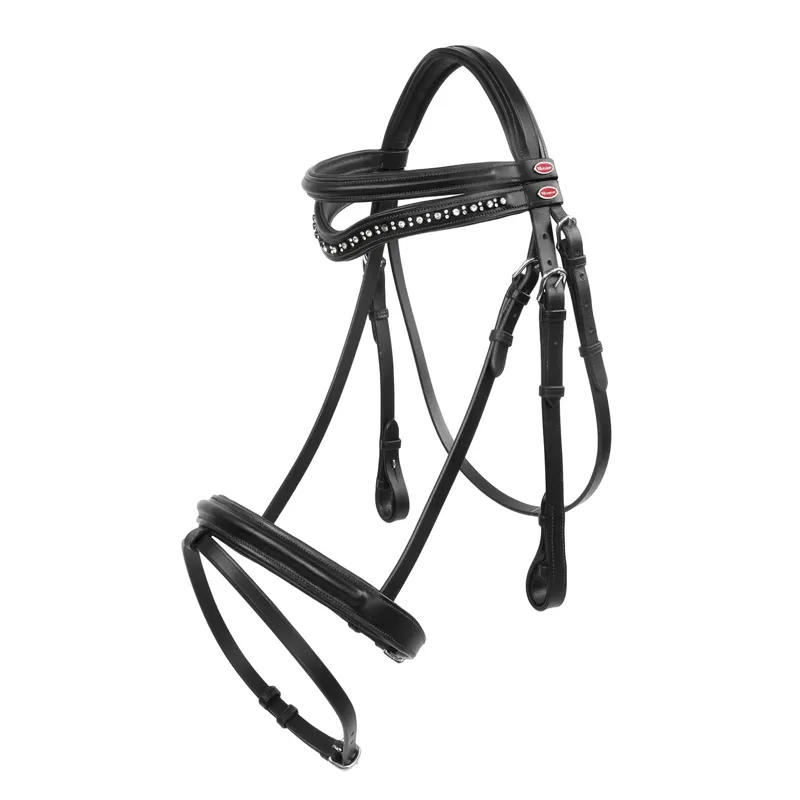 Whitaker Lynton Flash Bridle with Spare Browband in Black