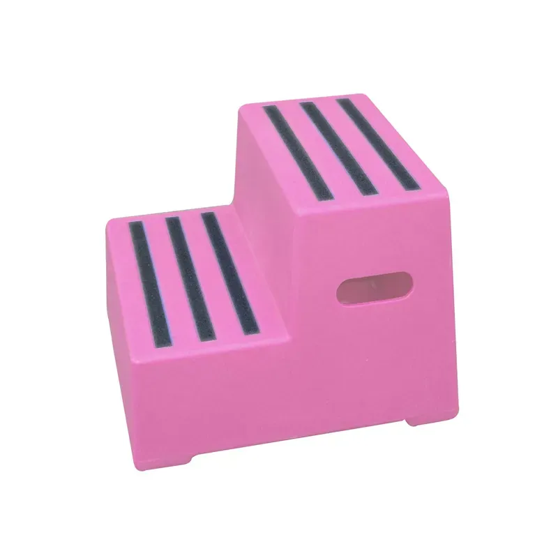 Classic Showjumps Premium Two Tread Mounting Block in Pink