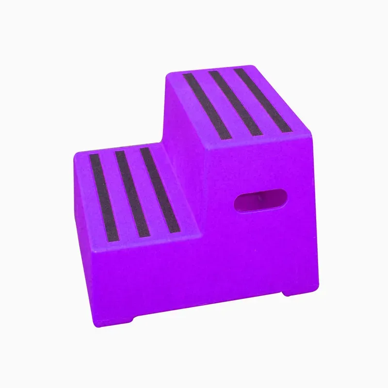 Classic Showjumps Premium Two Tread Mounting Block in Purple