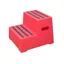 Classic Showjumps Premium Two Tread Mounting Block in Red