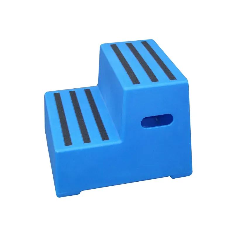 Classic Showjumps Premium Two Tread Mounting Block in Blue