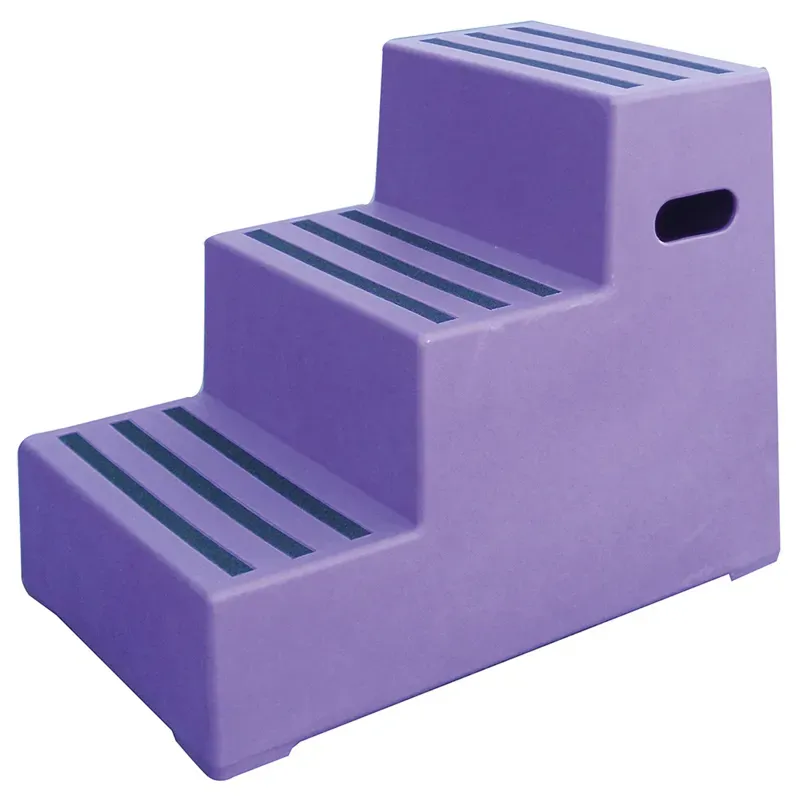 Classic Showjumps Premium Three Tread Mounting Block in Purple