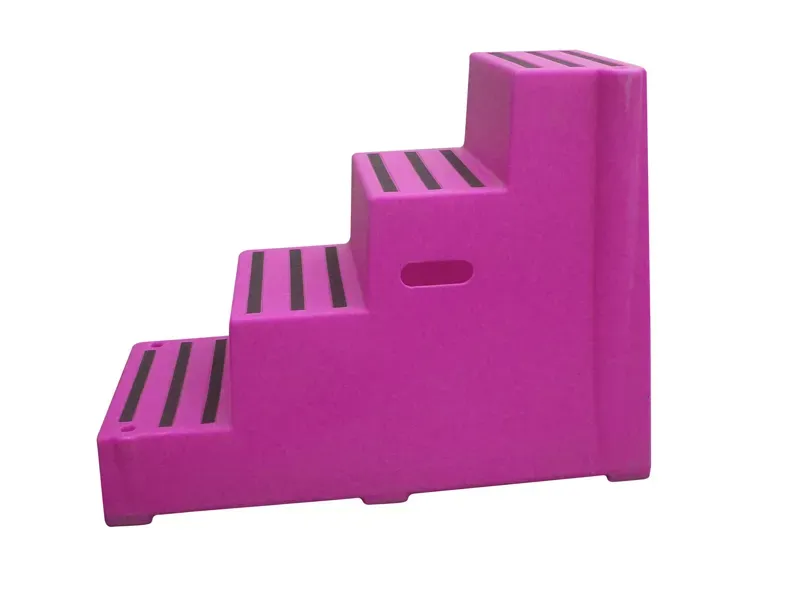 Classic Showjumps Premium Mounting Block Four Tread in Pink