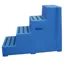 Classic Showjumps Premium Four Tread Mounting Block in Blue