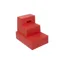 Classic Showjumps Standard Three Tread Mounting Block in Red