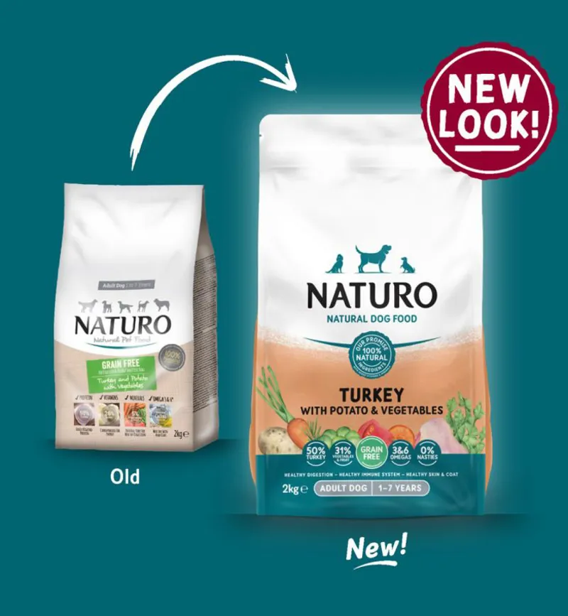 Naturo Adult Grain Free Turkey with Potato and Veg 2kg-4