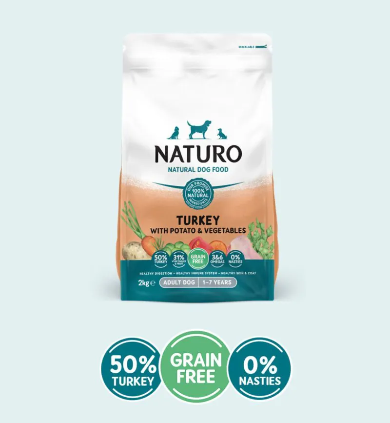 Naturo Adult Grain Free Turkey with Potato and Veg 2kg