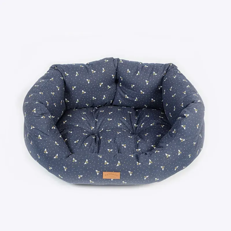 Danish Design 24 - 61cm FatFace Spotty Bees Deluxe Slumber Bed in Navy