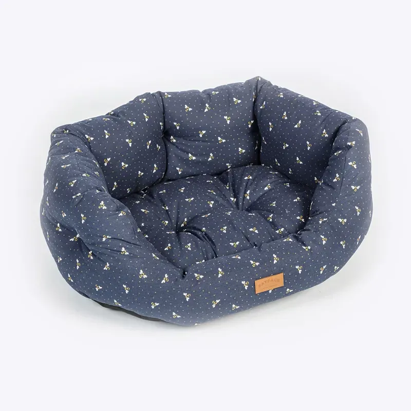 Danish Design 24 - 61cm FatFace Spotty Bees Deluxe Slumber Bed in Navy-1