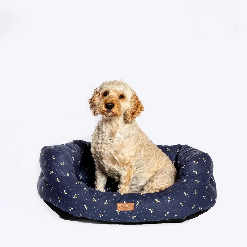 Danish Design 30 - 76cm FatFace Spotty Bees Deluxe Slumber Bed in Navy-3