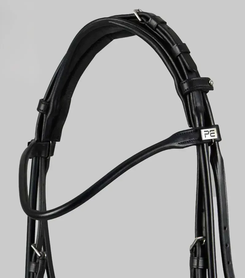 Finetti Rolled Leather Snaffle Bridle / Black-2