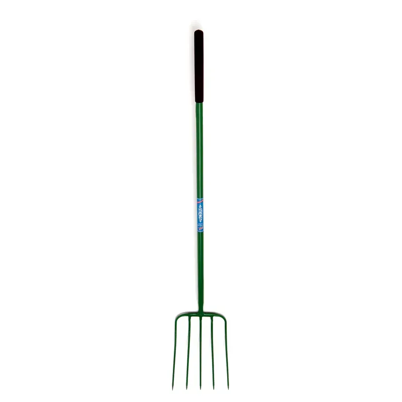Fynalite 48 Inch 5 Prong Long Hi-Strength Manure Fork in Green