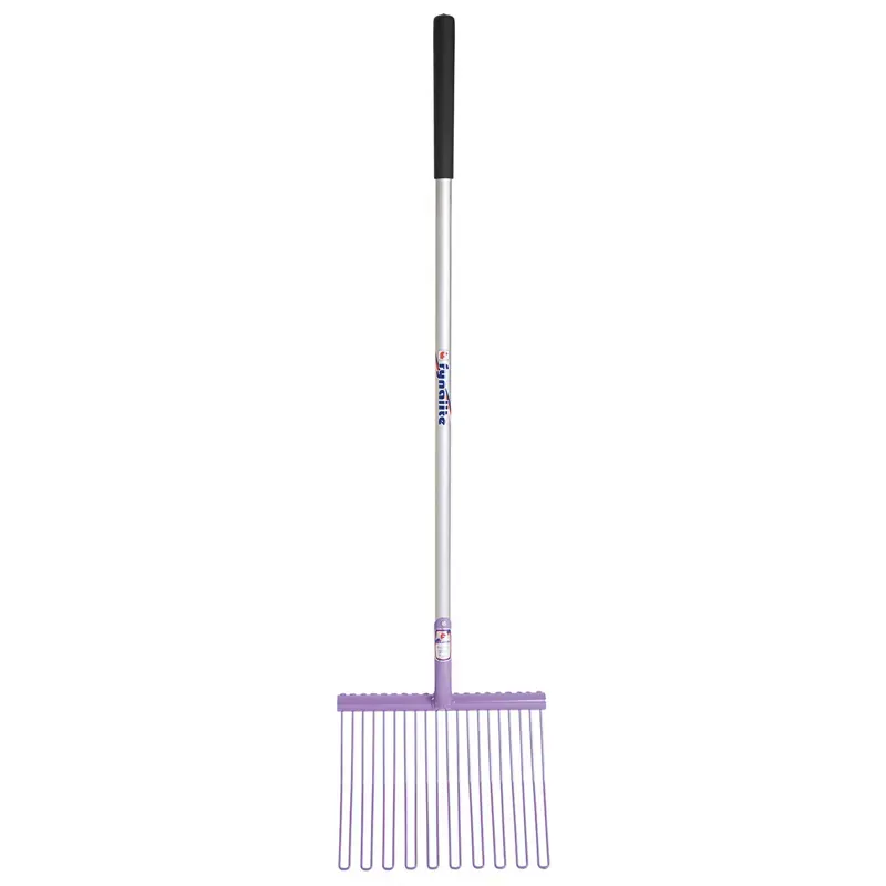 Fynalite Long Hardwood Handle Rubber Matting Fork in Purple