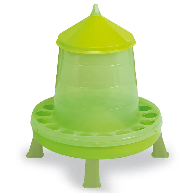Gaun 8kg Plastic Poultry Feeder with Legs in Green
